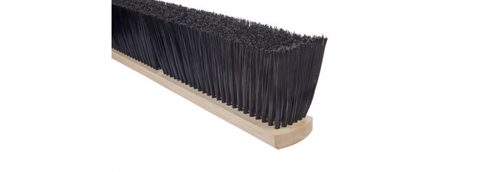 Case of 12 24 Length Black Magnolia Brush 1724 LH Line Floor/Garage Brush 3 Trim Horsehair and Plastic Bristles 3 Trim 24 Length 